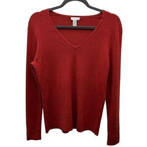 Chicos Top Womens Medium V Neck‎ Pullover Lightweight Knit Soft Top